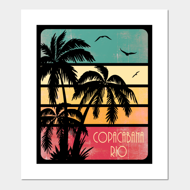 Copacabana Rio De Janeiro Vintage Summer Copacabana Posters And Art Prints Teepublic Au