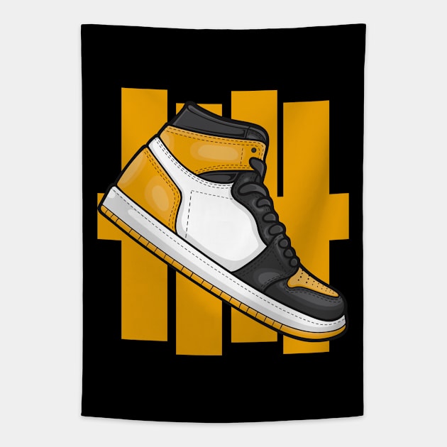 AJ 1 High OG Taxi Sneaker Tapestry by milatees