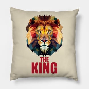 King of the Jungle - Lion Head Polygon Pillow