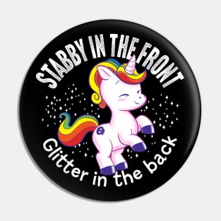 Stabby the unicorn Pin