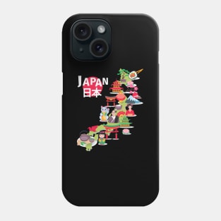 Japan Flag Travel Map Japanese Pride Okinawa Tokyo Love Phone Case