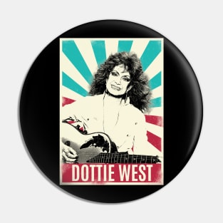 Vintage Retro Dottie West Pin