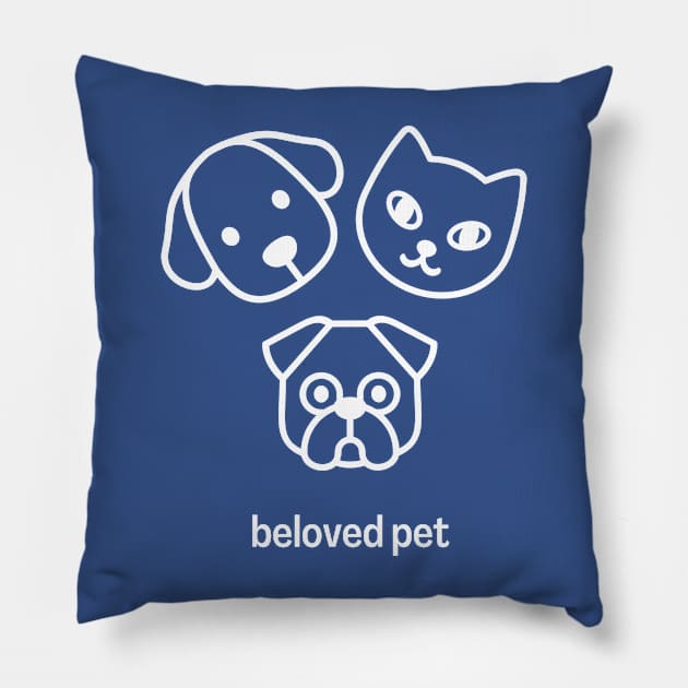 T-Shirt Design Pets Cat and Dog Pillow by kreatifer.store