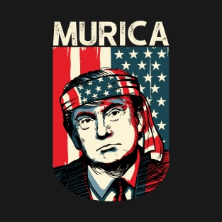4th of July Trump Murica Merica USA Independence Day T-Shirt