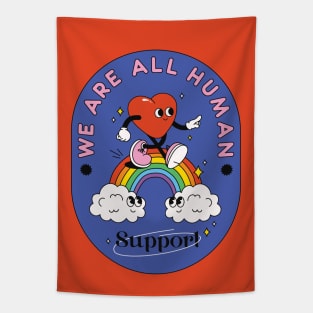 We Are All Human Support LGBT Tapestry