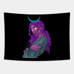 Crescent Girl Tapestry