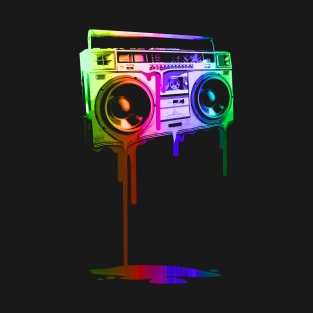 Melting Boombox (digital rainbow color) T-Shirt