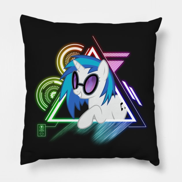 Glowing Bass - DJ PON3 Pillow by Brony Designs