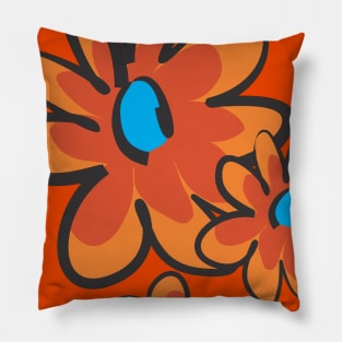 Orange flowers Pillow