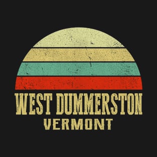 WEST DUMMERSTON VERMONT Vintage Retro Sunset T-Shirt
