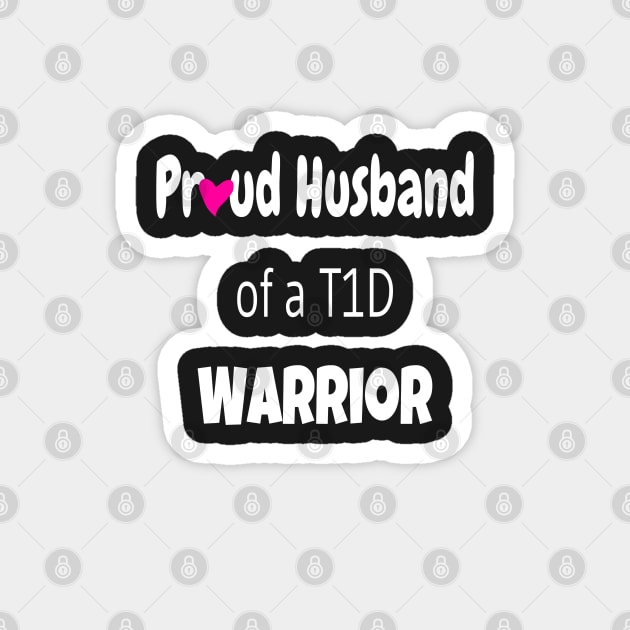 Copy of Copy of Copy of Proud Husband White Text Pink Heart Magnet by CatGirl101