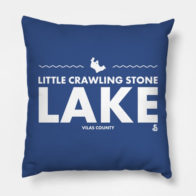 Vilas County, Wisconsin - Little Crawling Stone Lake Pillow by LakesideGear