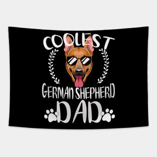 Glasses Coolest German Shepherd Dog Dad Tapestry