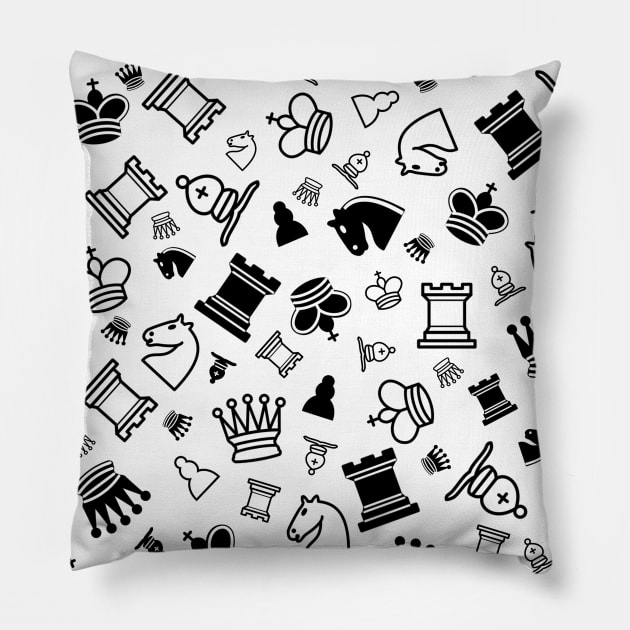 Chess figures pattern Pillow by ryspayevkaisar