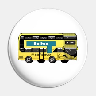 Bolton Transport for Greater Manchester (TfGM) Bee Network yellow bus Pin