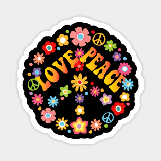 PEACE SIGN LOVE 60s 70s Tie Dye Hippie Costume Magnet