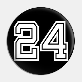 Numbers 24 for a sports team, group, or community Pin