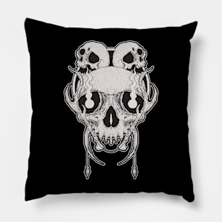 illustration skull Pillow