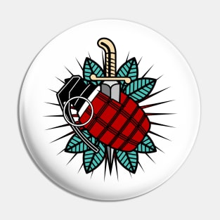 Grenade Tattoo Pin