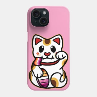 LGBTQ+ Pride Lucky Cat - Lesbian Phone Case