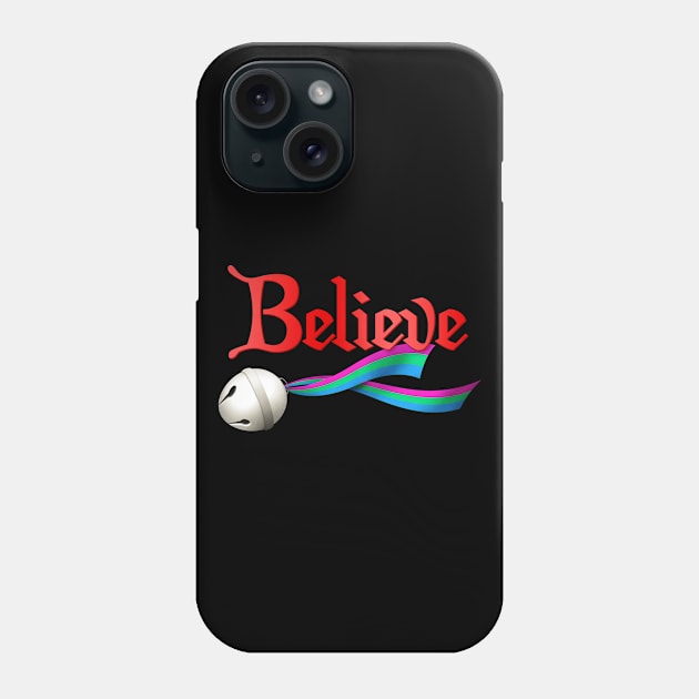 Believe Polysexual Pride Jingle Bell Phone Case by wheedesign