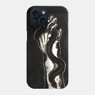 Hand with a snake Phone Case