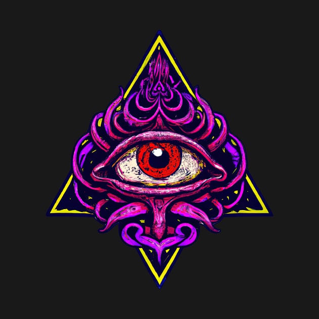 Psychedelic Eye Emblem by AlexandrAIart