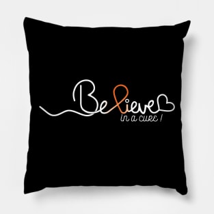 Believe- Leukemia Cancer Gifts Leukemia Cancer Awareness Pillow