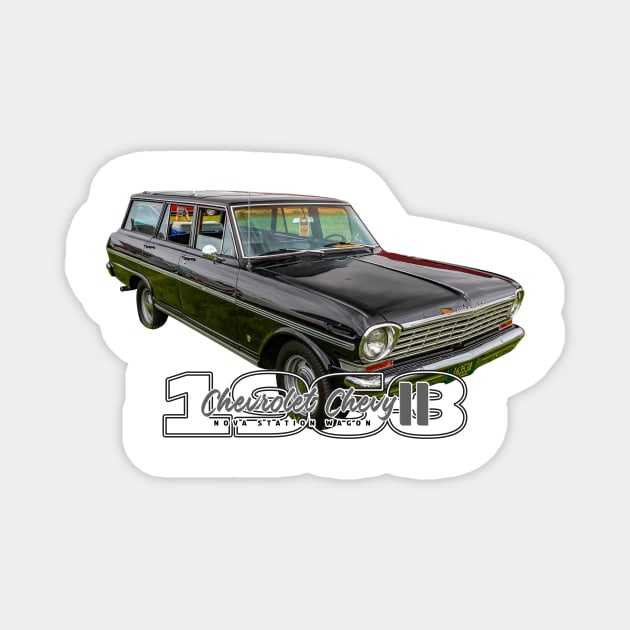 163 Chevrolet Chevy II Nova Station Wagon Magnet by Gestalt Imagery