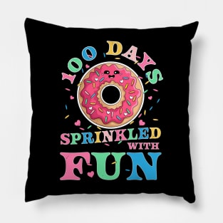 100 Days Sprinkled With Fun Donut Kids 100th Day Of School Pillow