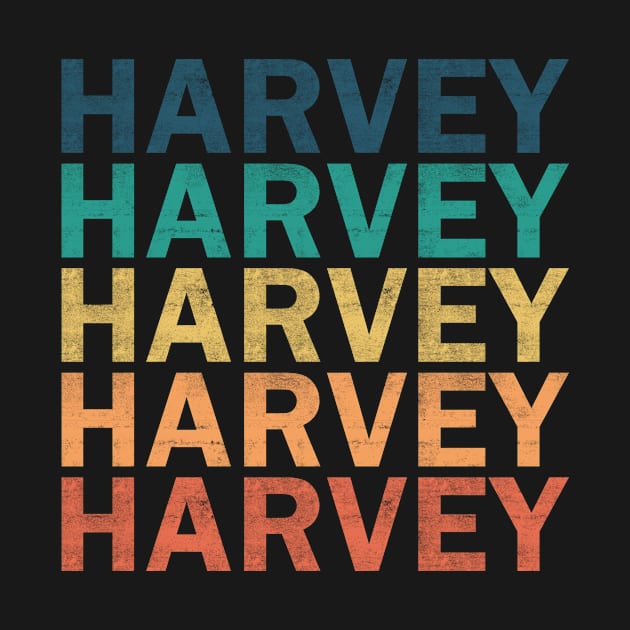 Harvey Name T Shirt - Harvey Vintage Retro Name Gift Item Tee by henrietacharthadfield