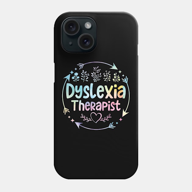 Dyslexia Therapist cute floral watercolor Phone Case by ARTBYHM