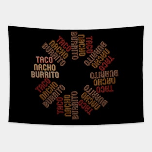 Taco Nacho Burrito mandala Tapestry