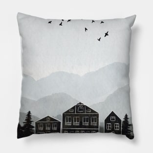 Watercolor landsape Pillow