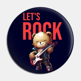 Teddy Rock Pin