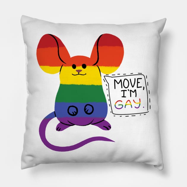 Gay Pride Mouse Pillow by gaypompeii