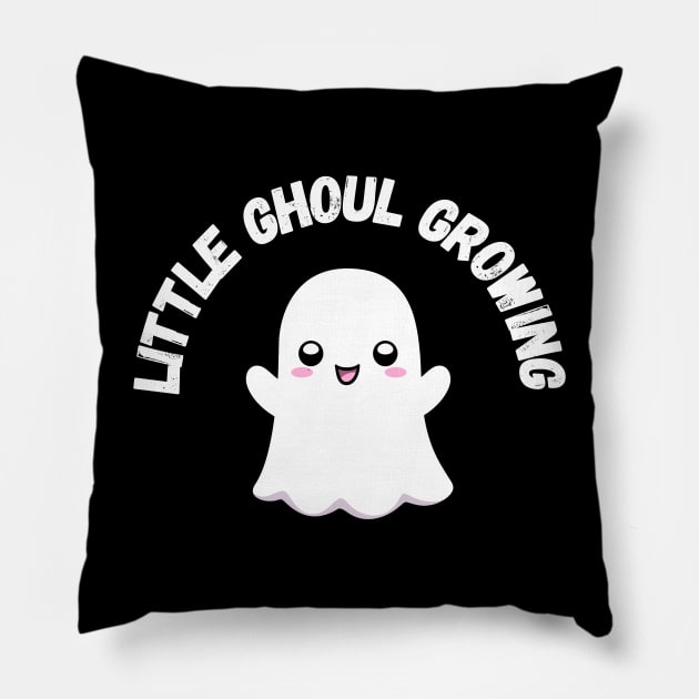 Little Ghoul Growing. Halloween, cute ghost, pregnancy Pillow by Project Charlie