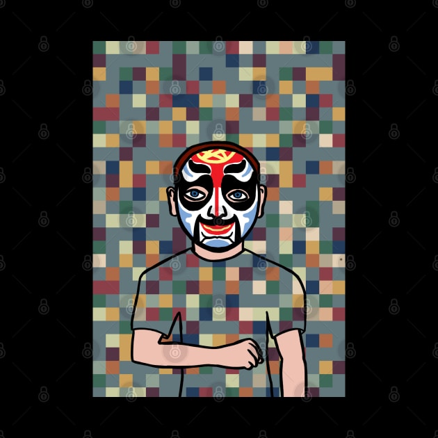 Explore NFT Character - MaleMask Pixel with Chinese Eyes on TeePublic by Hashed Art