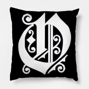 Silver Letter O Pillow