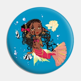 POC Red and Yellow Mermaid Pin