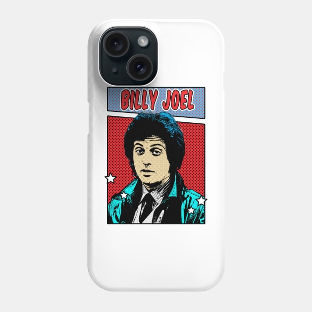 Billy Joel 80s  Pop Art Comic Style Phone Case by Flasher