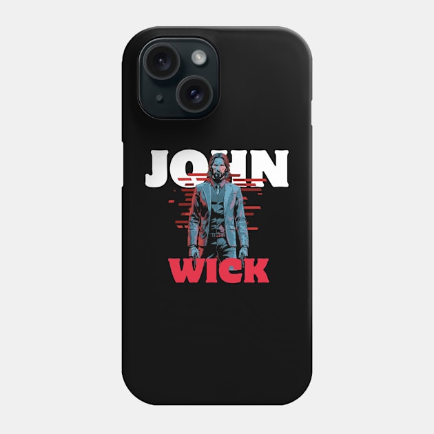 John Wick Cyberpunk Vibe Phone Case by Aldrvnd