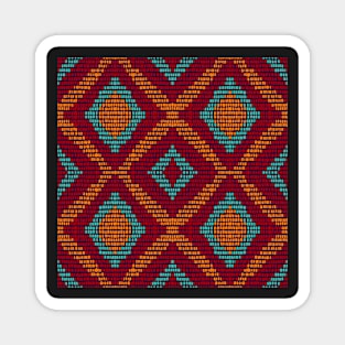 Orange and Blue Boho Magnet