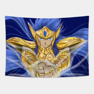 camus the aquarius cloth saint in saint seiya anime ecopop golden art Tapestry