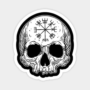 Vegvisir rune skull Magnet