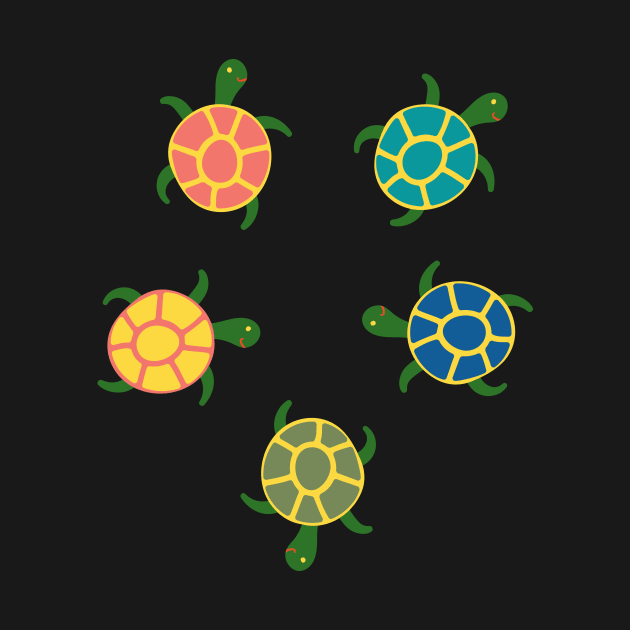 Turtles Flat Pattern by deepfuze