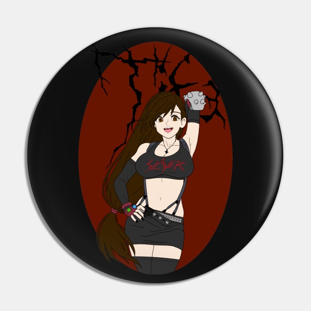 Heavy Metal Tifa Pin by knightwatchpublishing