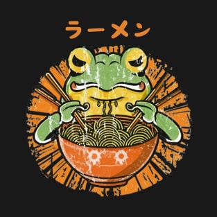 cute frog eating ramen T-Shirt