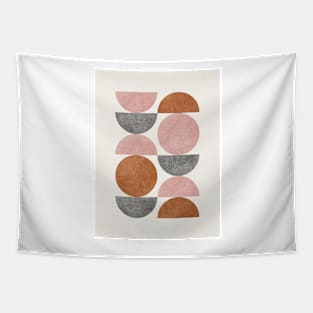 Pink Brown Retro Scandinavian Tapestry