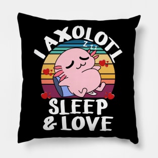 I Axolotl Sleep Love Questions of Valentines Day Axolotl Pillow